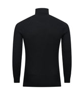 Black Textured Turtleneck